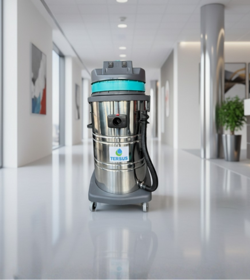 Máquina de limpieza en una oficina