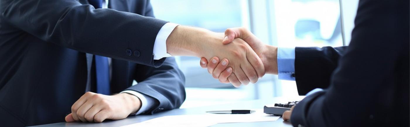 Dos personas estrechándose la mano