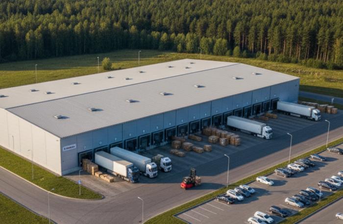 Imagen vista desde arriba de una fábrica